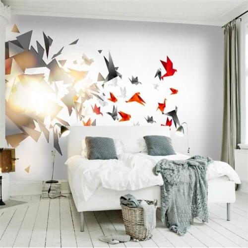 Wallpapers Youman custom modern 3d photo wallpaper stereo effect simple bedroom background wall mural geometric nordic wallpaper