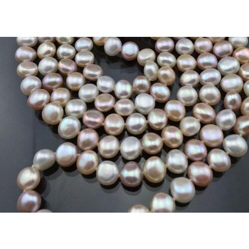 Charming Long Pearl Necklace,48inches Natural Freshwater Pearl Necklace,Handmade Real Jewelry,More Color For Choose