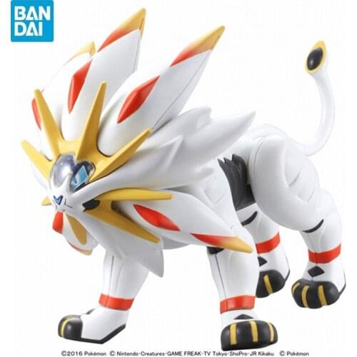BANDAI Original Pokemon Ultra Sun and Ultra Moon Solgaleo Action Anime Assemble Model Toys Children Gift