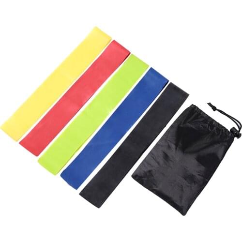 Pilates Yoga Resistance Bands Stretch Band Yoga Strap Training Tools Pull Rope Assist Yoga Accessories 5Pcs/set