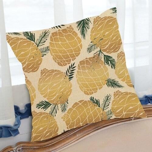 Love Of Garlands Printed Cotton Linen Cushion New Design Fashion Simple Throw Pillows Car Seat Pillowcase Cojines almofadas