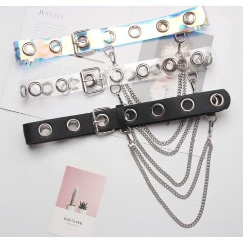 European and American air eye chain belt womens fashion belt decoration skirt waist cover with jeans hip-hop belt