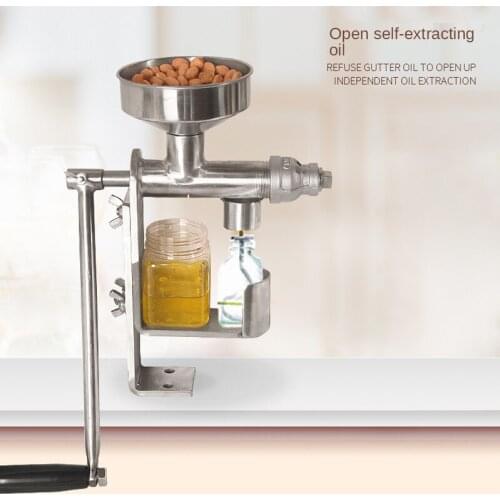 Peanut Sunflower Seed Walnut Coconut Mini Home Use Manual Oil Press Machine