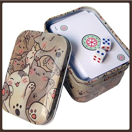 Simple Chinese Mahjong Cards Travel Poker Party Games Portable Plastic Waterproof Playing Card Set Juego De Mesa Mahjong Sets