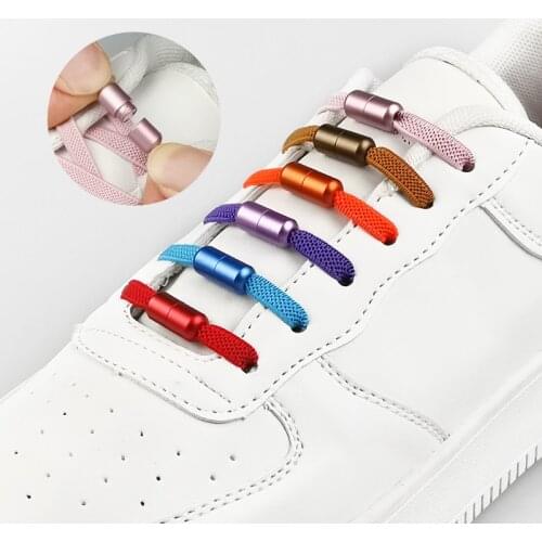 1Pair New Flat Elastic Locking Shoelace No Tie Shoelaces Special Creative Kids Adult Unisex Sneakers Shoes Laces strings