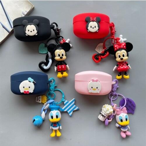 Disney Silicone Earphone Case With Key Chain For SONY WF-1000XM4 Wireless Bluetooth Headphone Protective Box Bags