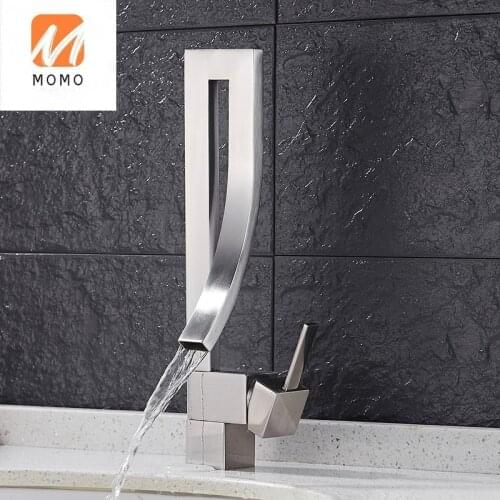 Single Hole Washbasin Mixer 9060L Brass Cold And Hot Mixer Tap For Bathroom Chrome Basin Faucet