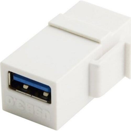 USB 3.0 A Female to A Female Extension Keystone Jack Coupler Adapter Keystone for Wall Plate Panel USB Cable