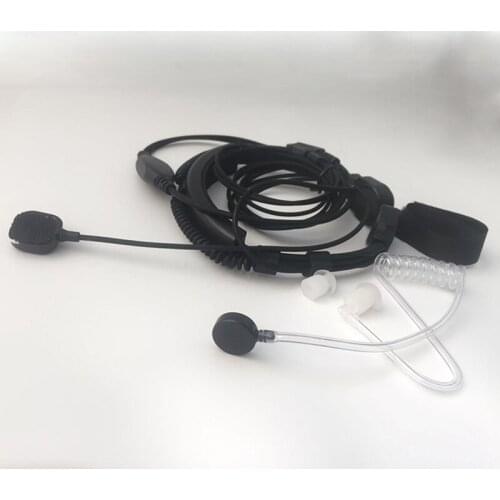 Extendable Throat Mic Earpiece Headset For CB Radio Walkie Talkie BAOFENG UV-5R UV-82 GT-3 KG-UV8D Finger PPT speaker Microphone