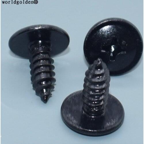 Worldgolden 100pcs auto fasteners Cross Recessed Round Head Tapping Screw