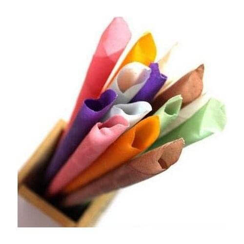 200PCS=100 Pairs Hotsale High quality aromatherapy beewax ear candle, natural ear wax candles (conical shape, 8 colors)