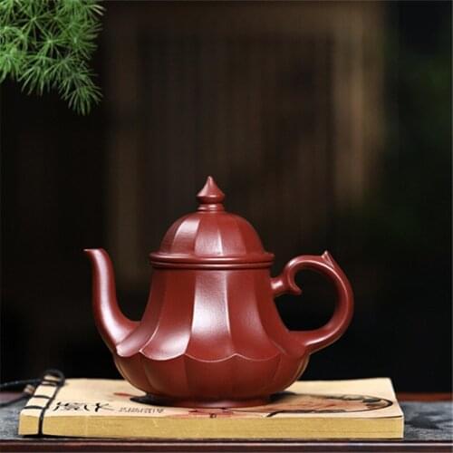 2021 New Style Purple Clay Pot Yixing Famous Handmade Raw Ore Dahongpao Pagoda Teapot Chinese Exquisite Kung Fu Teaset Gift
