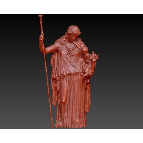 3D carved figure sculpture 3d model for cnc machine in STL file format Virgin Mary