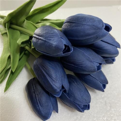 10 Pcs beauty Real touch flowers latex Tulips flower Artificial Bouquet Fake flower bridal bouquet decorate flowers for wedding