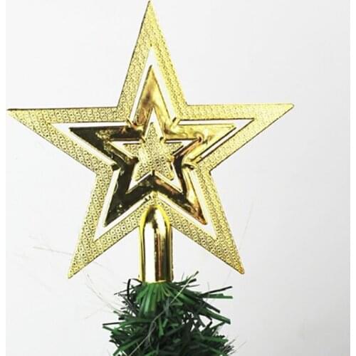 9/14/18cm Glitter Star Treetop Christmas Tree Decoration Home Garden Xmas Tree Toppers Accessories Christmas Ornaments Supplies