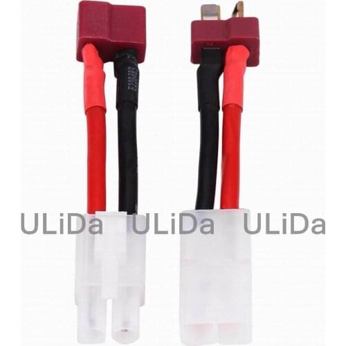 Hot Sale RC Parts Plug Cable 2Pcs/Set 8cm T Plug Female / Male to Tamiya Male / Female Adapter Cable 16 AWG Wire RC Accessories