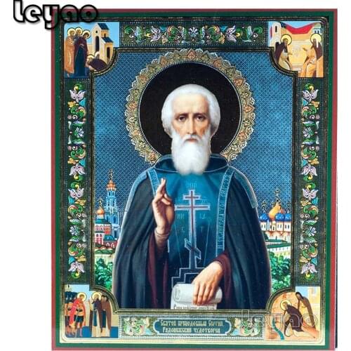 Russian Icons full square drill Diamond Painting Saint Sergius of Radonezh Handicraft Embroidery Cross Stitch 5D DIY Home Decor