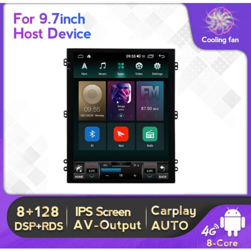 Car Radio GPS Navigation Multimedia For 2din universal 9.7inch Tesla Style Screen Android 11 8-Core 6+128G WIFI 4G BT IPS DSP