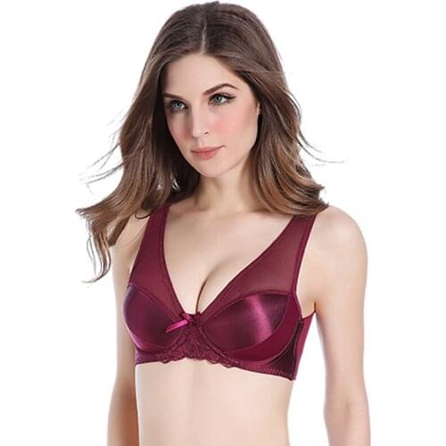 Wire Free Sexy Female Vest Bra Push Up Bralette with Lace B C D Cups 34 36 38 40 42 Pink Red Blue Black Bras for Women Underwear