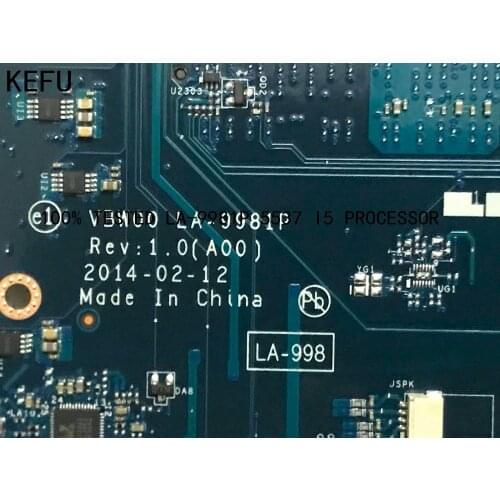 KEFU stock , VBW00 LA-9981P MOTHERBOARD FOR DELL INSPIRON 5537 /3537 MAINBOARD , I5 CPU +VIDEO CARD