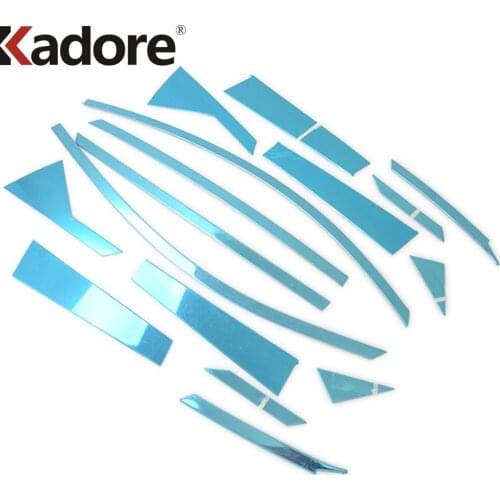 For Hyundai Tucson 2015 2016 2017 2018 Stainless steel Car Styling Upper BC Window Trim Cover Strips Car Styling Accessories