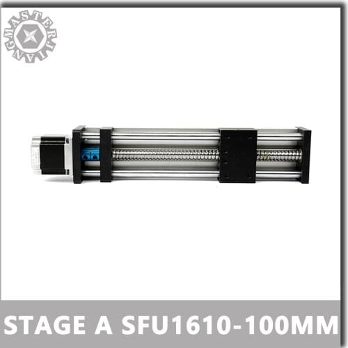 SFU1610-100mm Stage A Linear Guide Rails Linear Actuator System Module Table Ball Screws SFU1610-100mm Travel Length Guide