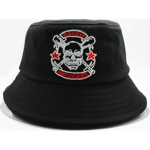 LDSLYJR skull embroidery cotton Bucket Hat Fisherman Hat outdoor travel Sun Cap Hats for men and Women 19