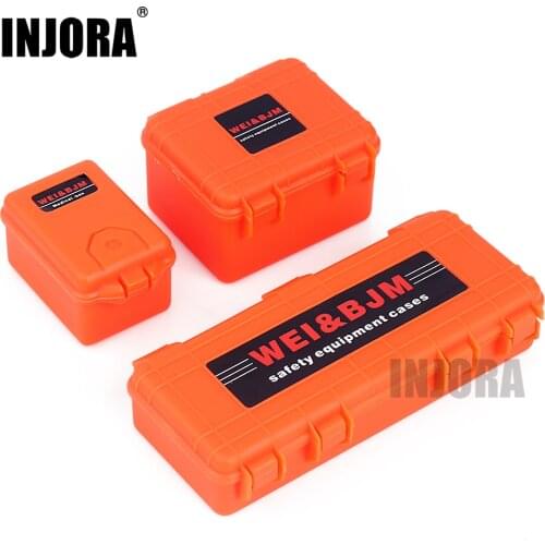 INJORA 3Pcs Plastic Storage Box Decoration Tool for 1/10 RC Crawler Car Axial SCX10 90046 Traxxas TRX-4 TRX-6 MST Recat