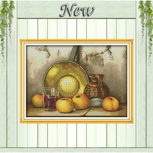 Fruit home crafts paintings 11CT patterns printed on canvas 14CT needlework diy dmc cross stitch chinese Sets Embroidery kits