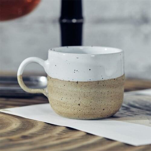 Nordic Retro Ceramic Matte Coffee Mug Modern Household Coarse Pottery Milk Mug Creative Office Afternoon Tea Cup Drinkware