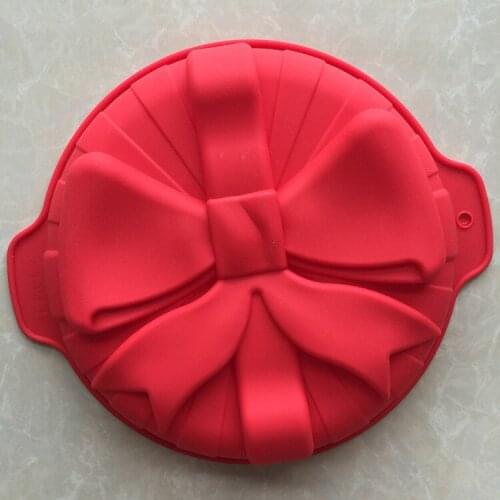 Bow round Birthday Cake Mold Silicone Cake Baking Pan/Silicone Mold for Anniversary Birthday Cake, Loaf, Muffin, Brownie
