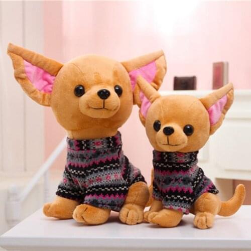 New Cute and Soft animal Doll wearing a sweater dog Doll & Stuffed Toy Birthday Gift for children 25/32/40cm