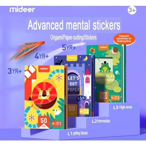 Mideer DIY Handmade Origami Paper-cut Art Stickers Educational Learning Craft Toys For Kindergarten Baby Children Kids Gifts