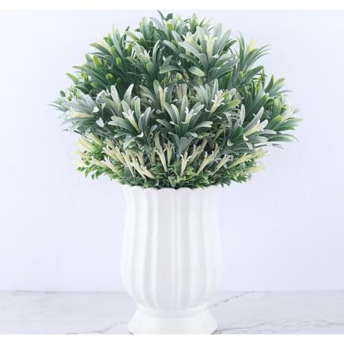 Mini artificial flowers plastic lily water plants fake leaves bunch flowers waterweed green garden decoration home for bouquet