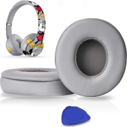 1Pair Soft Durable Replacement Ear Pads foam Cushions Kit Memory Foam Earpads Cover for Beats Solo 2.0 3.0 Wireless Headphones