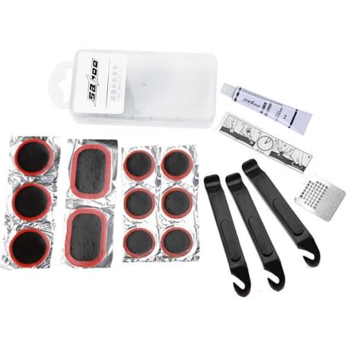 SAHOO Bicycle Tire Repair Kit Bike Tyre Patch Glue In Box Fix Fetal Problem Maintenance Repair Tool Set Cycling Bike Accessories