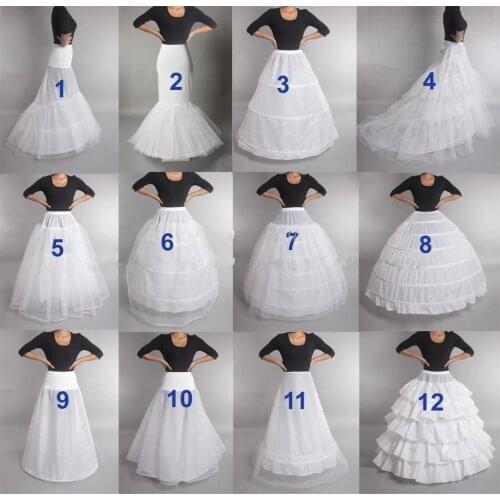 2019 New Hot Sell Many Styles Bridal Wedding Petticoat Hoop Crinoline Prom Underskirt Fancy Skirt Slip In Stock