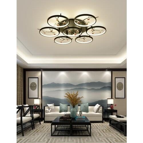 New Chinese ceiling living room lamp lighting package modern minimalist Chinese style restaurant round home bedroom lamp