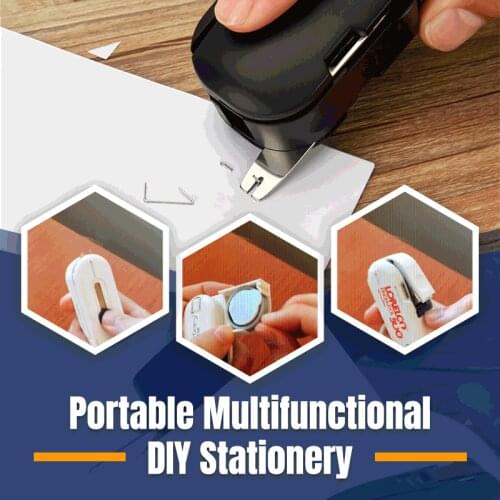 10 in 1 Portable Multifunctional Combo Tool Office Supply Student Portable Stapler Scissors Knife Tool Set Dropshipping
