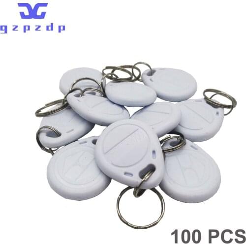 100PCS Read Only TK4100 Proximity 125Khz RFID Keyfobs Card Key Chain Card