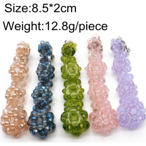 Flower-Beads Earring, Braid Statement Boho Colorful