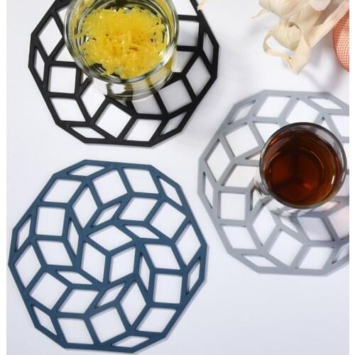 Nordic Silicone Coasters Placemat Heat Resistant Pot Cup Pad Mat