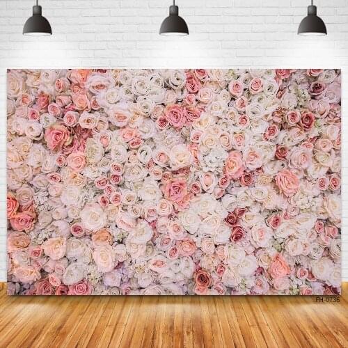 Wedding Photophone Floral Rose Flowers Wall Baby Shower Newborn Birthday Backdrops Photography Backgrounds For Photo Studio Prop