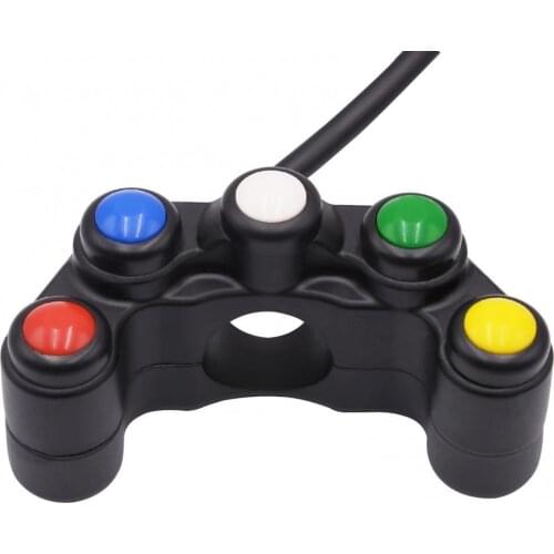 Waterproof Aluminum Alloy 5 Buttons Motorcycle Handlebar Fog Light Horn Switch Car Accessories