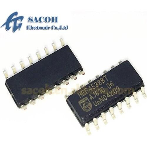 10PCS/lot New OriginaI HEF4538BT HEF4538 or HEF4538BD HEF4538BN CD4538BCM CD4538BCMW CD4538BCN SOP-16 Monostable Multivibrator