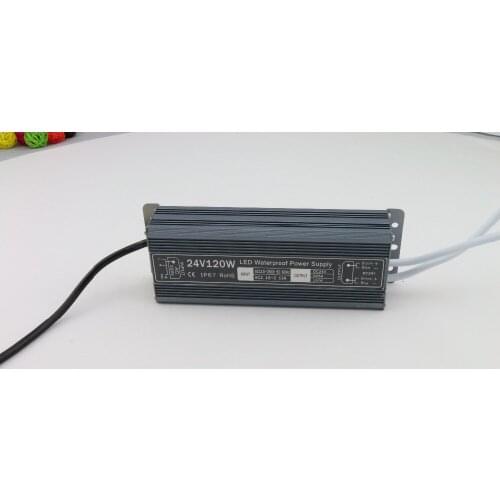 10PCS/LOT Waterproof DC 24V 120W led driver IP67 Access control driver adapter led light transformer 5A power charger for leds