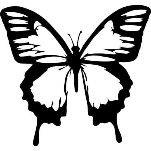 14cm*13cm Personality Classic Butterfly Shape Car Sticker Pvc Interesting Auto Cover Up Scratches Decorative Decal Accessories