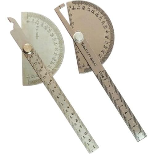 180 Degree Adjustable Semicircular Protractor Angle Ruler Divider Stainless Steel Index Gauge Woodworking Tools Carpenter tools