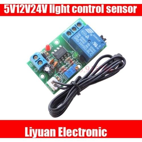2pcs 12V light control sensor / 24V optical switch module / light control switch / photoresistor with extended cable