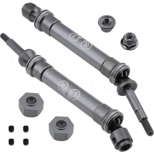 2pcs Heavy Duty Metal Steel Rear Driveshaft CVD Replace 6852R 6852X for RC Traxxas 1/10 Slash 4x4 Short Course Truck Rally VXL
